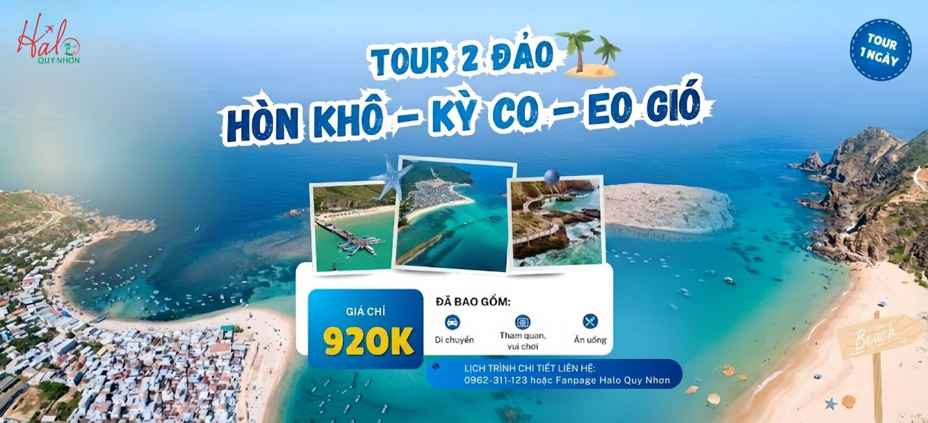 Tour 2 đảo Hòn Khô - Kỳ Co - Eo Gió