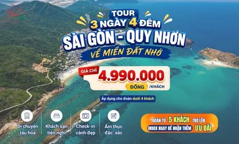Tour 4 ngày 3 đêm Sài Gòn - Quy Nhơn